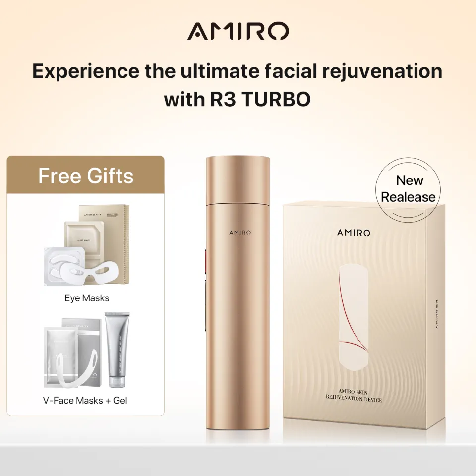 AMIRO R3 TURBO Facial RF Skin Tightening Device Gold
