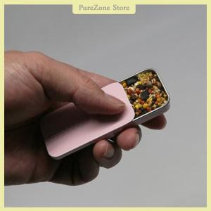 [PureZone] Tinplate Box Slide Lid Push Pull Box Drawer Balm Box Portable Box Mini Aromatherapy Jar Candy Small Iron Box Gift Box