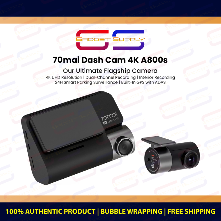 70Mai Dash Cam 4K A800s [4K UHD Resolution | Built-In GPS | Night ...