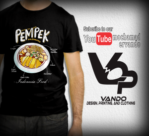 BAJU KAOS PEMPEK / KAOS DISTRO / TSHIRT MAKANAN KULINER INDONESIA FOOD