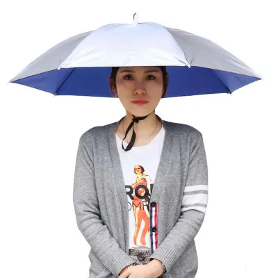 CuddleCove Mũ ô dù đội đầu 2 tầng chống nắng chống mưa gấp gọn tiện lợi đi câu cá cắm trại đi bộ ngoài trời