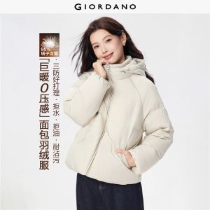 Giordano Women Triple-protection hooded duck down jacket Free Shipping 05376727