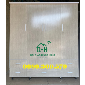 TỦ NHỰA ĐÀI LOAN 4 CÁNH ĐỰNG QUẦN ÁO GIA ĐÌNH - TỦ LẮP RÁP