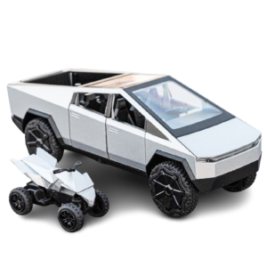 SEETE 1:32 Cyber Truck Pull Back Car Alloy Diecasts Simulation Cybertruck Model Metal Toy Cars Cool Cybertruck Model Toys BoysGirls
