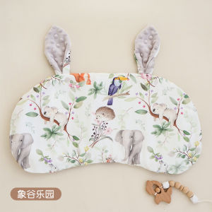 Cool Newborn Cloud Pillow Breathable Bamboo Cotton Baby Flat Pillow Removeable Sleeping Cushion