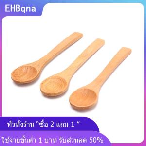 [COD] EHBqna KITCHEN ช้อนไม้ไผ่ทรงกลมสำหรับ1X ช้อนซุปชากาแฟเกลือช้อนเครื่องครัว