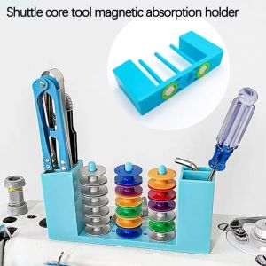 WAPKTY Hấp phụ từ tính Giá đỡ cuộn chỉ máy may Nhỏ gọn Nhựa Hộp đựng máy may Ba/Bốn cột Bộ tổ chức cuộn chỉ Sử dụng tại nhà