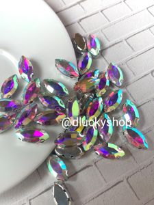 payet diamond cangkang jahit mata grade A ukuran 7x15 per pcs