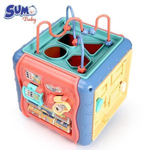 Mainan Edukasi Anak Bayi Fancy Cube Puzzle Hexahedral 6 Sisi Shape Box