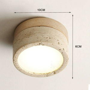 Japanese Wabi Sabi Stone LED Ceiling Light Cream Wind Living Room Restaurant Corridor Bedroom Light Room Decoration DownlightsFast shipping