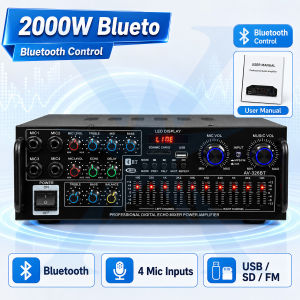 3500W 326BT Home Stereo Audio Amplifier Bluetooth 220V Wireless Stereo 2.0 Channel HiFi