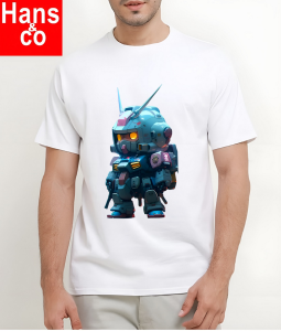 Kaos Pria 3 Dimensi Motif Animasi Robot Gundam Tshirt Oblong Katun 24s H0154 By Hans & Co