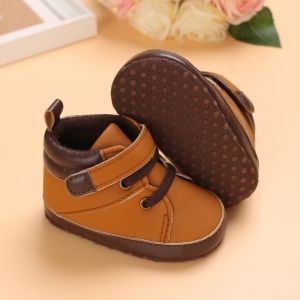 Baby Boy First Walkers Soft Sole Crib Newborn Leather Non-slip Shoes Sneaker Baby Shoes 0-18 Months
