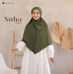 Azmeela Nuha Khimar Instant Non Pad Crinkle Ironless Anti Kusut