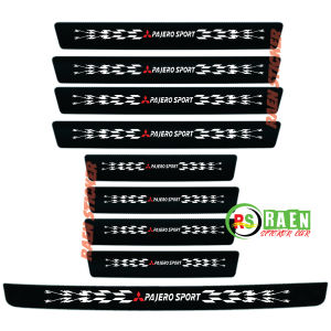 9pcs stiker carbon MITSUBISHI PAJERO SPORT cutting sticker pelindung pintu mobil dari pijakan kaki termurah