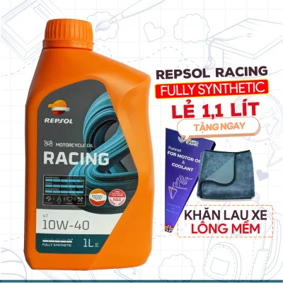 Nhớt Repsol Racing 10w40 4T Lẻ 11 Lít Full Tổng Hợp Dầu Xe Số Máy Bốc Số Mượt Nhập Khẩu Indo