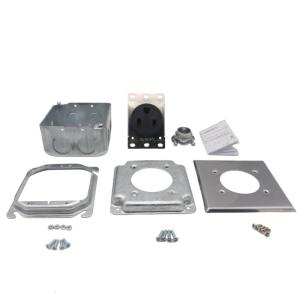 ความแข็งแกร่งอุตสาหกรรม50แอมป์3เสา4เส้น STOP Kontak Listrik STOP Kontak Listrik NEMA 6 50R พร้อมโครงโลหะเสริมแรง