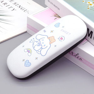 ZEEMIN Halloween Christmas Sanrio Hello Kitty Cinnamoroll Kuromi Melody Glasses Case Kawaii Portable Glasses Storage Box Girls Boys Charm Gifts