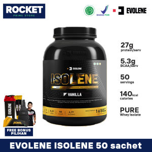 EVOLENE Isolene Whey Protein Isolate 50 sachet servings - 1650 gram