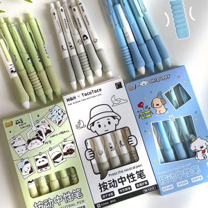 5Pcs Cartoon Cute 0.5mm Gel Pen Set Super Soft Grip Office Signature Pen Student st Nib Quick Dry Ink Pen