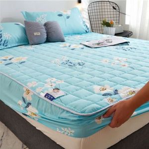 100% Waterproof Quilted Cotton Mattress Protector Bed Cover Bed Sheet Single/Double Machine Washable Mattress Toppers