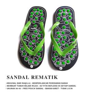 Sandal Jepit Kesehatan Terapi Berduri sendal kesehatan refleksi bahan karet SANDAL REMATIK