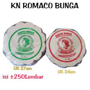 Kertas Nasi Bunga Romaco Merah 24 27 / Alas Piring Rotan