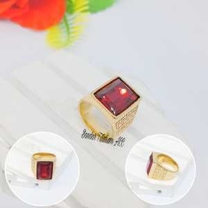 CINCIN COWO TITANIUM BATU FULL KOTAK LIST ZIGZAG FASHION ANTI KARAT DAN ANTI LUNTUR (COD)