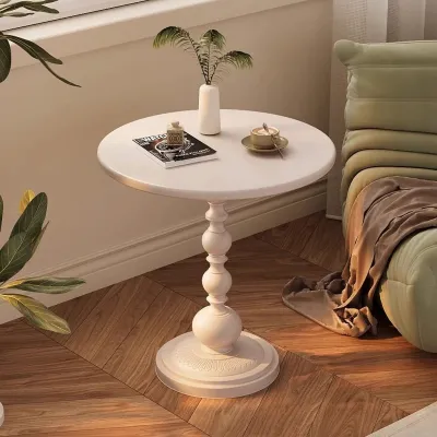 Namiki Vintage Style Round Table Sofa Side Table Small Tea Coffee Table Corner Table Bedside Table