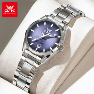 OPK Women Quartz Watch with Stainless steel Strap Ladies Casual Wrist Watch Korean Style Trend Watch
