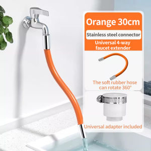 Universal Faucet Extender Flexible Hose 360° Bend Comes with Free Universal Adapter
