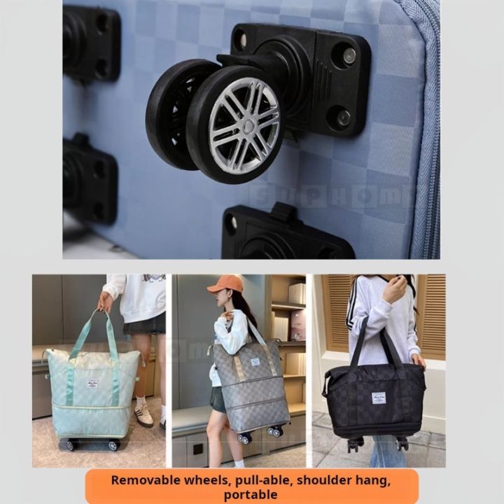 %F0%9F%92%96SG%20local%20stock%20%F0%9F%92%96Travel%20bag%20with%20wheels/Travel%20bagpack/Luggage%20bag/Duffle%20bag/Foldable%20tote%20bag%20waterproof%20with%20wheel%20-%20Image%208