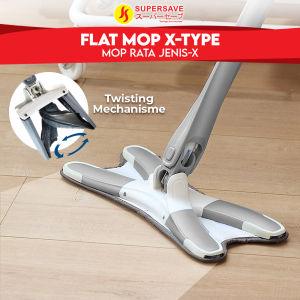 X-Shape Self Twisting Mop Rotation Flat Mop Hands Free Microfiber Fabric Mop Pad Cleaning Tools Mop Putar