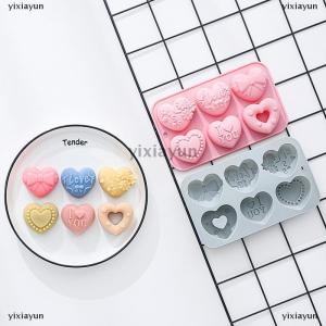 [COD] yixiayun Heart Shape Silicone Mold 3D Silicone Baking Mold For Fondant Soap And Ice Cream Easy Release Silicone Chocolate Candy Mold