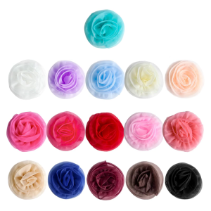 Thời Trang Polyester hoa lớn Trâm Thanh Lịch màu trơn Trâm Polyester Kết Cấu Cho Lãng Mạn Sắp Xếp Đám Cưới