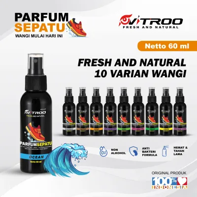 Vitroo Parfum Semprot Penghilang Bau Sepatu Jaket Helm Anti Bau dan Bakteri Spray Shoe Perfume