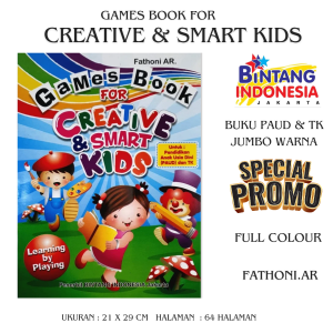 BUKU TK JUMBO - GEMES BOOK FOR CREATIVE AND SMART KIDS UNTUK PAUD DAN TK FULL COLOUR