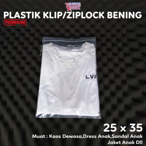 Plastik Klip 20x30 Ziplock Bening Packing Baju Olshop Hijab Distro Zipper PE Zip Lock
