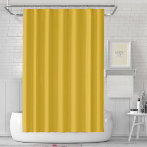 【12H Ship Local Delivery】180x180cm Bathroom Waterproof Shower Curtain Makapal Black White Gray Blue Beige Brown Pink green purple Orange Gradient plaid striped leaf flower ocean fish PEVA Waterproof Shower Curtain With 12 Hooks