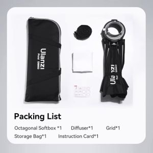 Ulanzi DS60 60cm L067 Bowens / L068 Mini Bowens Octagonal Softbox Studio Light Diffuser