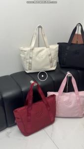 Waterproof Easy-Clean Fabric Handbag Single Shoulder Carry Design Solid Muted Tone Elegant Ladies Daily Commute Bag