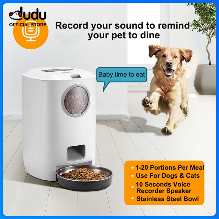 DUDU Pet Smart Feeder Bowl for Dogs Cat Pet Feeder Device Intelligent  Timing and Quantitative Feeding Machine Lazada