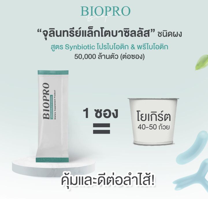 BIOPRO อาหารเสริมปรับสมดุลลำไส้ probiotic + prebiotic (โปรไบโอติก & พรี ...