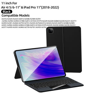GOOJODOQ 2024 Keyboard Case for iPad Pro11 2018-24 Air 6 Air4/5 1s pairing link No Bluetooth No Charging Keyboard