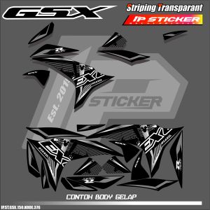 GSX 150 (COD) STIKER STRIPING MOTOR SUZUKI GSX 150 - STIKER LIST SIMPLE VARIASI DESAIN RACING IP.PROJECT HOLOGRAM DAN TRANSPARAN BISA COD IP.KODE-376
