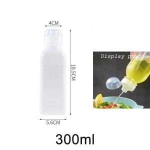300/500ml Condiment Squeeze Bottles - Portable Oil Honey Vinegar Dressing Container - Leak-Proof Sauce Dispenser Bottle for Condiments Oil Icing Liquids BBQ Sauce - Kitchen Cooking Accessories