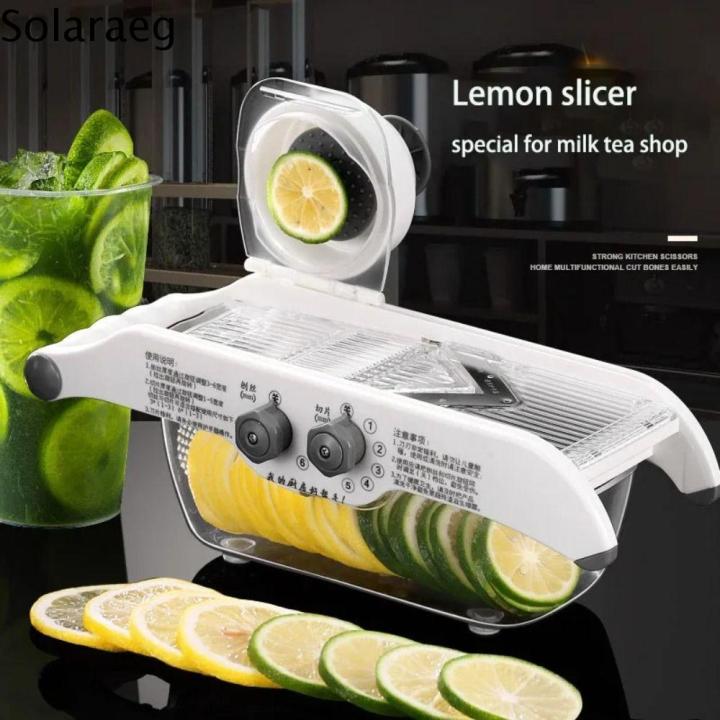 SOLARAEG Manual Lemon Grater Protective Hands Adjustable Carrot Cutter ...