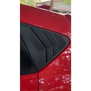 Perodua Myvi New Gearup ( 2018-2023 ) Mustang Window Cover / Rear Window Side Louver Cover Triangle Mirror Black