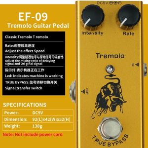Electric Guitar Pedal Vintage Overdrive/Distortion Crunch/Distortion/US Dream/Classic Chorus/Vintage Phase/Digital Delay