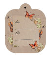 Murah!! (Isi 10pcs)  Gift tag Motif Vintage + Tali emas, gift tag vintage, handtag vintage, gift label hampers. 